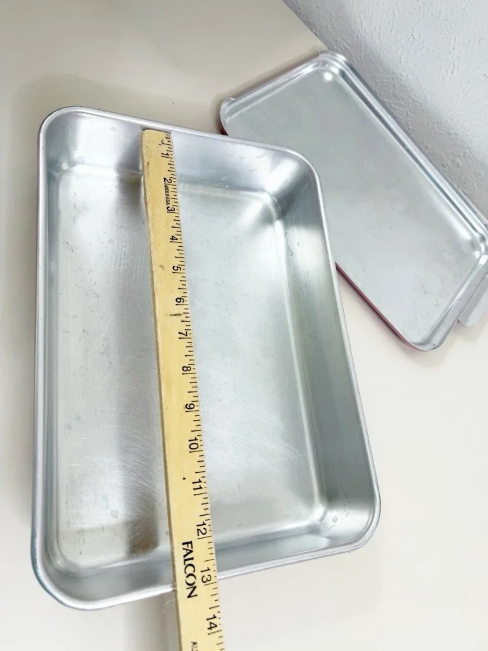 Vtg Mirro Aluminum PINK GOOSE Cake Baking Pan w/Lid USA Cottagecore Kitchen 9x13